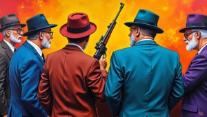 AL Jaffee () A vintage cartoon by AL Jaffee depicting a man anxiously looking at a Rorschach inkblot that resembles a monstrous face.