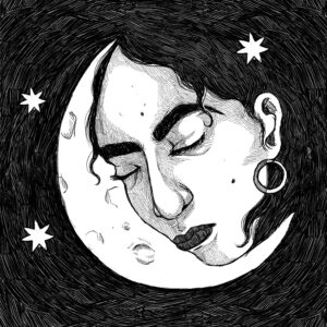 Rama Duwaji creating political art addressing Gaza humanitarian crisis, Palestinian solidarity, women's rights through intricate black and white illustration work