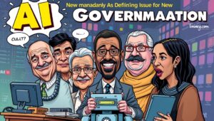 A conceptual graphic showing an algorithm adjusting prices on a screen, with arrows pointing to different consumer profiles and a 'prohibited' icon.