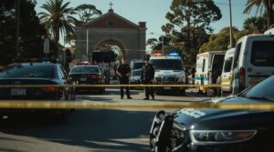 A portrait of Ahmed Al Ahmed, the local hero who was shot while disarming one of the gunmen at the Bondi Beach attack.
