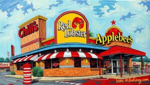 A conceptual graphic showing headwinds (tariffs, labor costs, health trends) on one side, and resilience factors (nostalgia, loyalty) on the other.