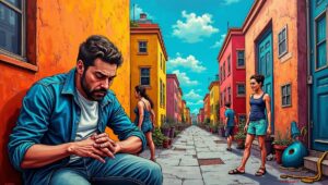 A stark data visualization: a line graph of NYC median rent soaring upwards during Adams' term, overlaid with declining bars for affordable housing production.