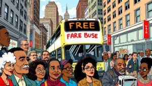 Person swiping a MetroCard at a bus fare machine A close-up view of a person's hand swiping a yellow MetroCard at a bus fare machine.