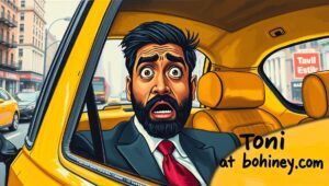 Taxi workers protesting autonomous vehicle threat New York taxi drivers demonstrating against Waymo's threat to their livelihoods