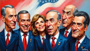 A symbolic split image: left side shows the skyline of New York City, right side shows an abstract map of Israel, divided by a jagged line.