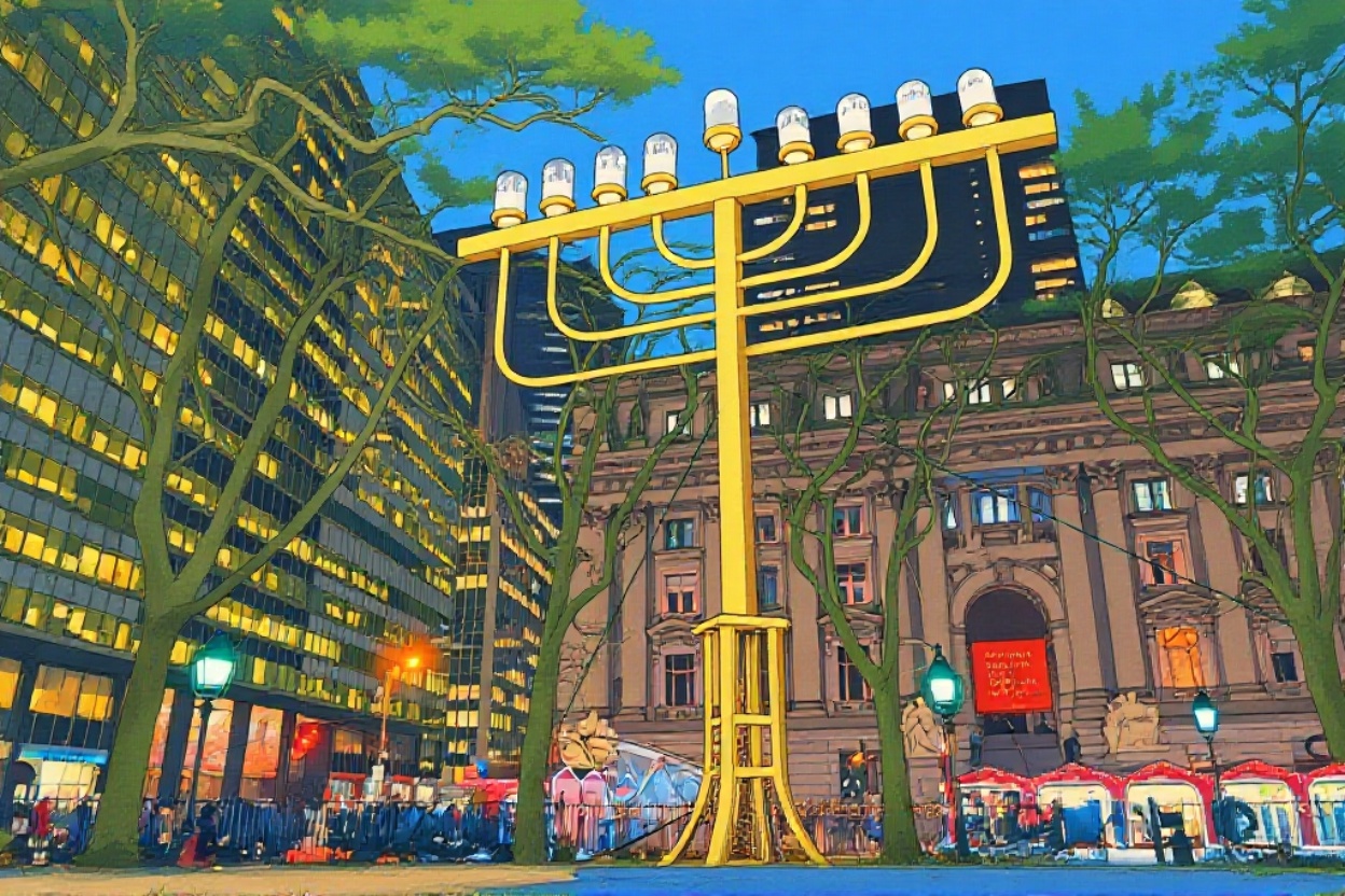 NYC Menorah Lighting Proceeds with Heavy Hearts After Sydney Massacre